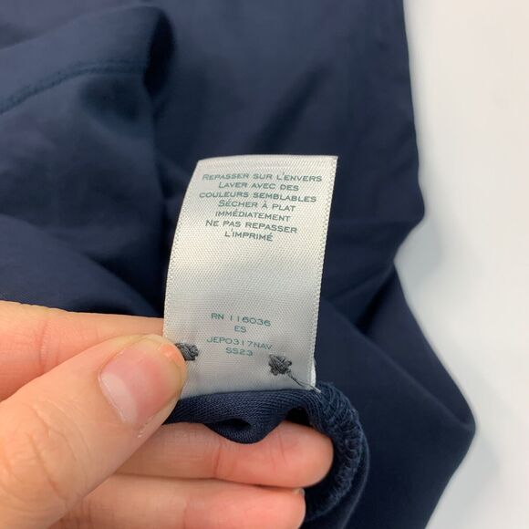 Charles Tyrwhitt Shirt Mens XL Extra Large Navy Polo Collared 3 Button Placket - Picture 9 of 11